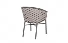 Krzesło stołowe na taras grafitowe aluminium szarobeżowy oplot lina MARGALIDA bizzotto 
