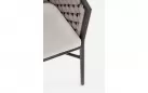Krzesło stołowe na taras grafitowe aluminium szarobeżowy oplot lina MARGALIDA bizzotto 
