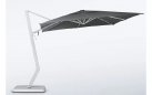 Biały ekskluzywny parasol ogrodowy z podstawa granitową z kółkami WING Higold