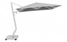 Biały ekskluzywny parasol ogrodowy z podstawa granitową z kółkami WING Higold