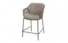 Hoker barowy CAPALBIO nogi brązowe siedzisko sznurek i poduszki Bounce
