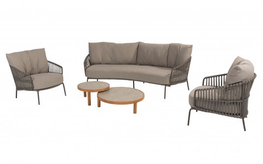 Zaokrąglona 3-osobowa sofa wypoczynkowa CAPALBIO  4SO