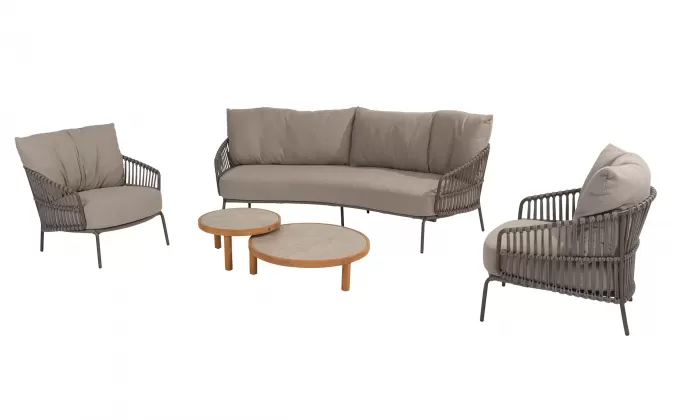 Zaokrąglona 3-osobowa sofa wypoczynkowa CAPALBIO  4SO