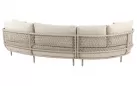 Szeroka sofa szezlong beżowa na taras SARDINIA 4SO aluminium i sznurek 