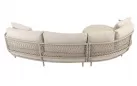 Szeroka sofa szezlong beżowa na taras SARDINIA 4SO aluminium i sznurek 