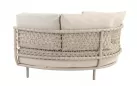 Szeroka sofa szezlong beżowa na taras SARDINIA 4SO aluminium i sznurek 