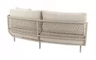 Szeroka sofa szezlong beżowa na taras SARDINIA 4SO aluminium i sznurek 