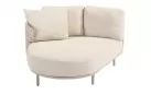 Szeroka sofa szezlong beżowa na taras SARDINIA 4SO aluminium i sznurek 