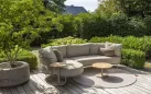 Szeroka sofa szezlong beżowa na taras SARDINIA 4SO aluminium i sznurek 