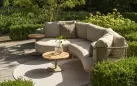 Szeroka sofa szezlong beżowa na taras SARDINIA 4SO aluminium i sznurek 