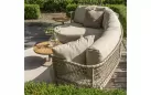 Szeroka sofa szezlong beżowa na taras SARDINIA 4SO aluminium i sznurek 