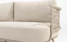 Szeroka sofa szezlong beżowa na taras SARDINIA 4SO aluminium i sznurek 
