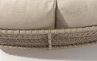 Szeroka sofa szezlong beżowa na taras SARDINIA 4SO aluminium i sznurek 