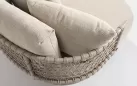 Szeroka sofa szezlong beżowa na taras SARDINIA 4SO aluminium i sznurek 