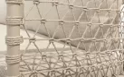 Szeroka sofa szezlong beżowa na taras SARDINIA 4SO aluminium i sznurek 