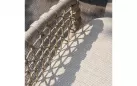 Szeroka sofa szezlong beżowa na taras SARDINIA 4SO aluminium i sznurek 