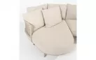 Szeroka sofa szezlong beżowa na taras SARDINIA 4SO aluminium i sznurek 