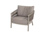 Fotel wypoczynkowy na taras nowoczesny aluminiowy jasnoszary CATALANA 4SO 