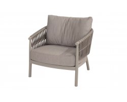 Fotel wypoczynkowy na taras nowoczesny aluminiowy jasnoszary CATALANA 4SO 