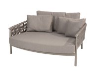 Łóżko wypoczynkowe na taras nowoczesna aluminiowa jasnoszara CATALANA 4SO 