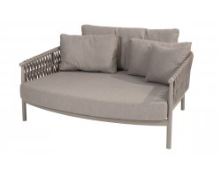 Łóżko wypoczynkowe na taras nowoczesna aluminiowa jasnoszara CATALANA 4SO 