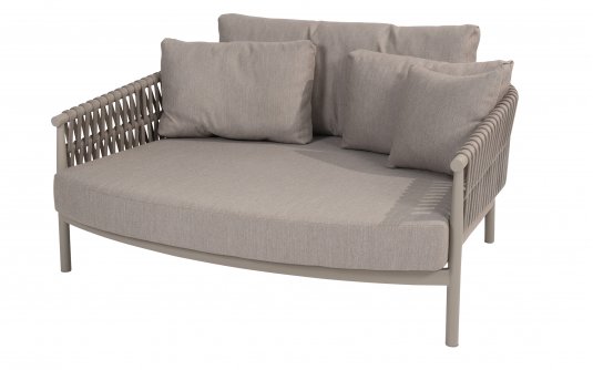 Łóżko wypoczynkowe na taras nowoczesna aluminiowa jasnoszara CATALANA 4SO Łóżko wypoczynkowe na taras nowoczesna aluminiowa jasnoszara CATALANA 4SO