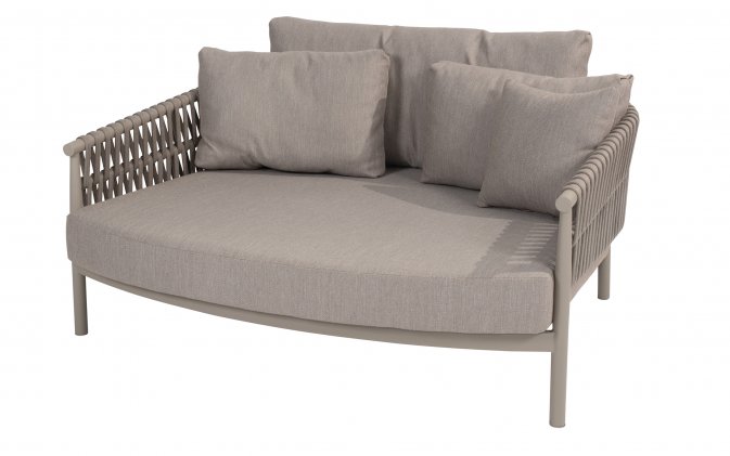 Łóżko wypoczynkowe na taras nowoczesna aluminiowa jasnoszara CATALANA 4SO