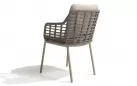 Krzesło ogrodowe nowoczesne aluminiowe beżowe PUGLIA lina polipropylenowa 4SO 