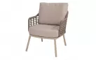 Krzesło ogrodowe nowoczesne aluminiowe niskie beżowe PUGLIA 4SO 