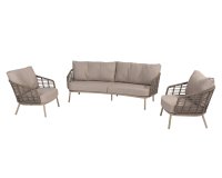 Komplet wypoczynkowy na taras PUGLIA 4SO beżowy lina polipropylenowa