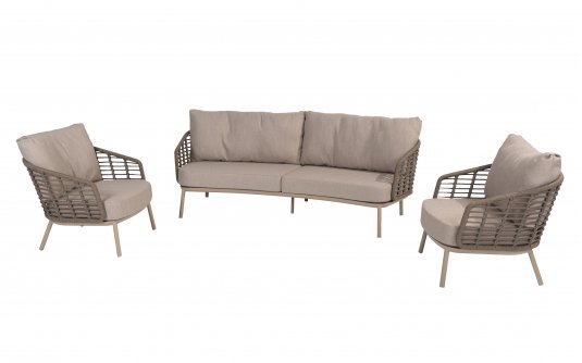 Komplet wypoczynkowy na taras PUGLIA 4SO beżowy lina polipropylenowa