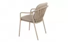 Szataplowane beżowe krzesło ogrodowe MANITOBA 4SO lina polipropylenowa