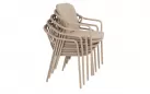 Szataplowane beżowe krzesło ogrodowe MANITOBA 4SO lina polipropylenowa