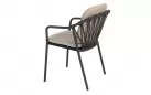 Szataplowane grafitowe krzesło ogrodowe MANITOBA 4SO lina polipropylenowa
