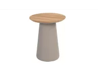 Stolik boczny kawowy DEMI 4SO Ø45 cm z okrągłym blatem teak