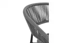 Grafitowe sztaplowane krzesło ogrodowe ALGAIDA Bizzotto 