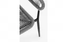Grafitowe sztaplowane krzesło ogrodowe ALGAIDA Bizzotto 