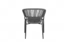 Grafitowe sztaplowane krzesło ogrodowe ALGAIDA Bizzotto 