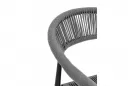 Krzesło na taras grafitowe o lekkiej konstrukcji JANDIA Bizzotto aluminium / technorattan