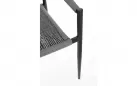 Krzesło na taras grafitowe o lekkiej konstrukcji JANDIA Bizzotto aluminium / technorattan
