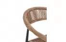 Krzesło na taras kolor naturalny o lekkiej konstrukcji JANDIA Bizzotto aluminium / technorattan