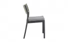 Krzesło na taras aluminiowe grafitowe ALVIN Bizzotto / plecionka z liny jasnozielonej