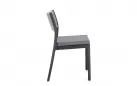 Krzesło na taras aluminiowe grafitowe ALVIN Bizzotto / plecionka z liny szarej