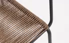 24x Krzesło do ogródków kawiarnianych JABLE Bizzotto sztaplowane / noga antracyt / technorattan jasnobrązowy