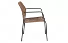 24x Krzesło do ogródków kawiarnianych JABLE Bizzotto sztaplowane / noga antracyt / technorattan jasnobrązowy