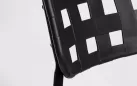 Czarne krzesło ogrodowe metalowe sztaplowane CLOVER Bizzotto