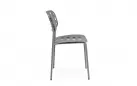 Szare krzesło ogrodowe metalowe sztaplowane CLOVER Bizzotto