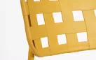 Żółte krzesło ogrodowe metalowe sztaplowane CLOVER Bizzotto
