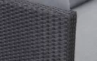 Czarme narożne meble ogrodowe z technorattanu PALMARES ze stołem i pufami