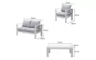 Komplet wypoczynkowy aluminiowy na taras JACO biały